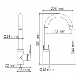 WasserKRAFT Aisch 5507 Смеситель для кухни