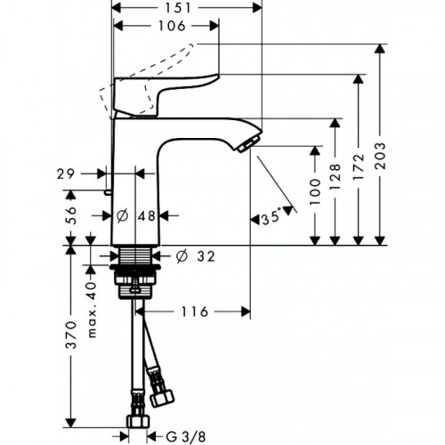 Комплект смесителей Hansgrohe Metris 31480000+31080000