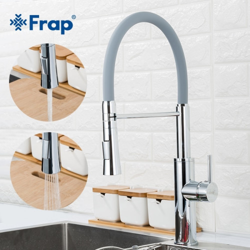 Смеситель для кухни Frap F4452-6 хром/серый