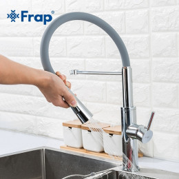 Смеситель для кухни Frap F4452-6 хром/серый