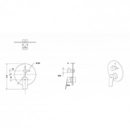 Смеситель для душа Bravat Rhein PB8429564CP-3-ENG