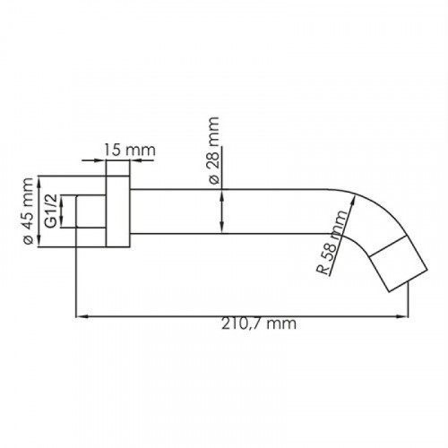 WasserKRAFT A113 Настенный излив для ванны 9062519