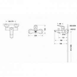 Смеситель Bravat Real F6121179CP-01 для ванны и душа