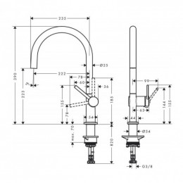Смеситель для кухни Hansgrohe Talis M54 72804670 Черный матовый