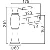 Смеситель для раковины Ledeme L1055-19 хром