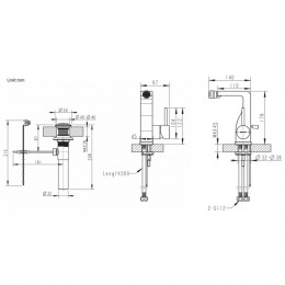 Смеситель для биде Bravat ARC F36061K-ENG