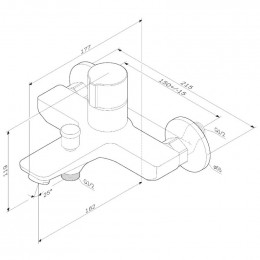 Смеситель для ванны AM.PM X-Joy F85A10500