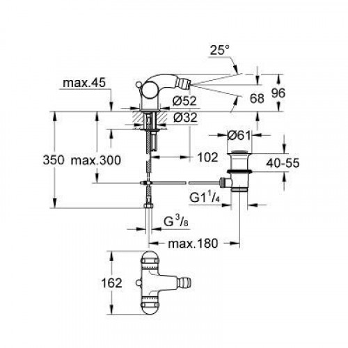Смеситель для биде Grohe Sentosa 24407LG0