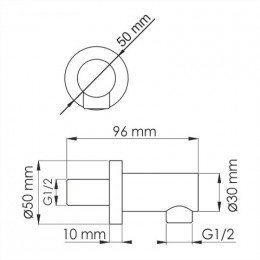 WasserKRAFT A111 Подключение шланга 9062517