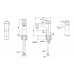 Смеситель для раковины Bravat Rhein F1429564BW-9-ENG