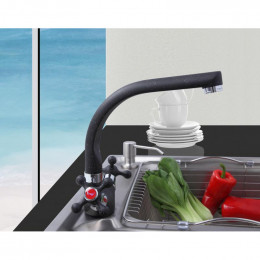 Смеситель для кухни Frap F5408-7 чёрный