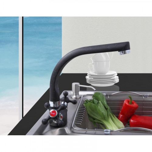 Смеситель для кухни Frap F5408-7 чёрный