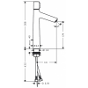 Смеситель для раковины Hansgrohe Talis Select S 72044000 190 mm с донным клапаном