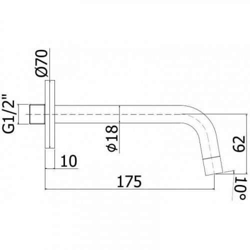 Излив Paffoni Light, черный матовый ZBOC045NO