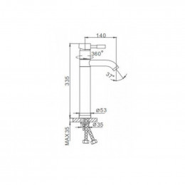 Смеситель для раковины Frap F1052-2 хром