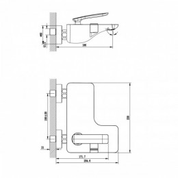 Смеситель для ванны Lemark Bellario LM6802C хром
