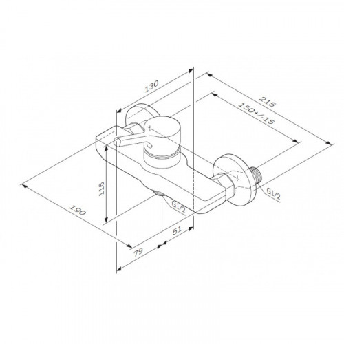 Смеситель для душа Am.Pm X-Joy F85B20000 хром