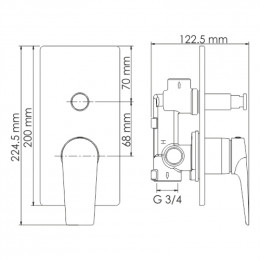Смеситель для душа WasserKRAFT Wiese 8461
