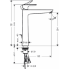 Смеситель для раковины Hansgrohe Talis Е 71716000 240 mm с донным клапаном