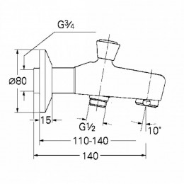 Излив для ванны Grohe 13435000