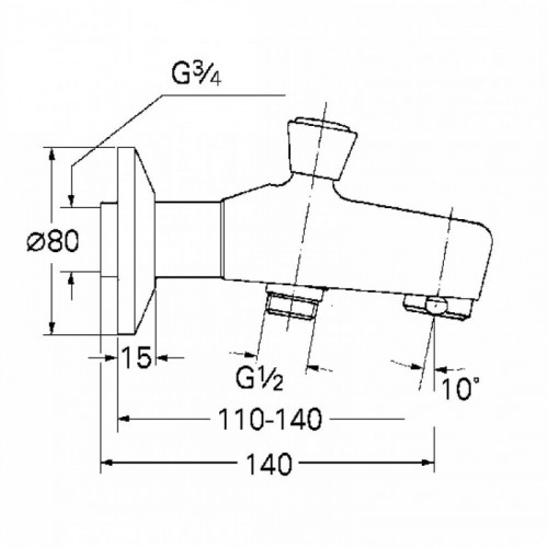 Излив для ванны Grohe 13435000