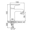 Смеситель для раковины Ledeme L1034 хром