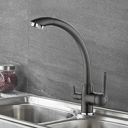 Смеситель для кухни Ledeme L4455F-3 черный