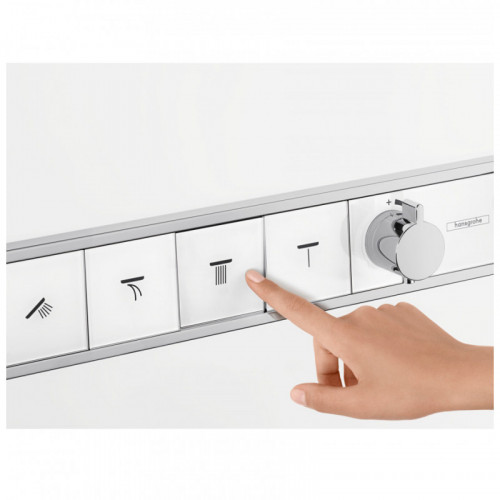 Смеситель для душа Hansgrohe RainSelect 15358400, 5 потребителей, термостатический, белый/хром