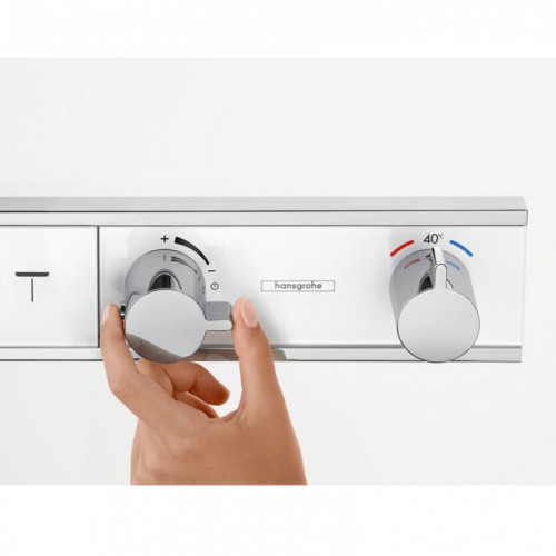 Смеситель для душа Hansgrohe RainSelect 15358400, 5 потребителей, термостатический, белый/хром