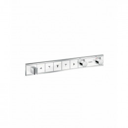 Смеситель для душа Hansgrohe RainSelect 15358400, 5 потребителей, термостатический, белый/хром