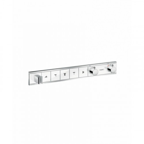 Смеситель для душа Hansgrohe RainSelect 15358400, 5 потребителей, термостатический, белый/хром