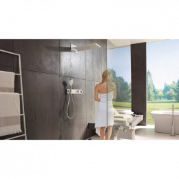 Смеситель для душа Hansgrohe RainSelect 15358400, 5 потребителей, термостатический, белый/хром
