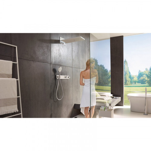 Смеситель для душа Hansgrohe RainSelect 15358400, 5 потребителей, термостатический, белый/хром
