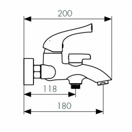 Смеситель для ванны Kaiser Comba 48022 хром