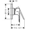 Смеситель для душа Hansgrohe Rebris S 72648670 черный матовый