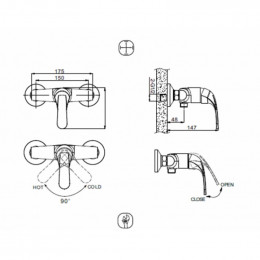 Смеситель для душа Bravat Fit F9135188CP-01-RUS