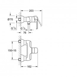 Смеситель для душа Grohe Eurowing 33585000