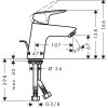 Смеситель для раковины Hansgrohe Logis 71070000 70mm