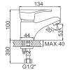 Смеситель для раковины Ledeme L1014-B хром