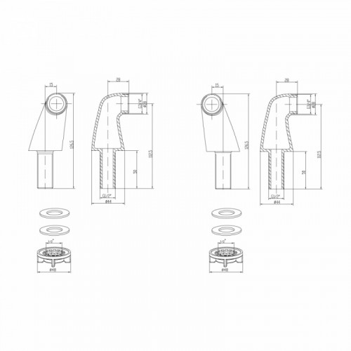 Комплект переходников Lemark LM8556BR для смесителя