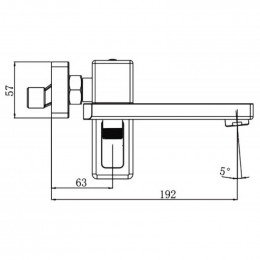 Смеситель для ванны Gappo G17-6 G3217-6 чёрный