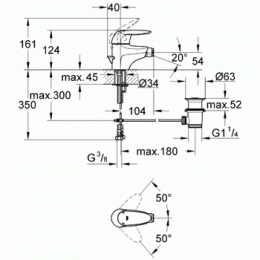 Смеситель для биде Grohe Eurodisc 33184000