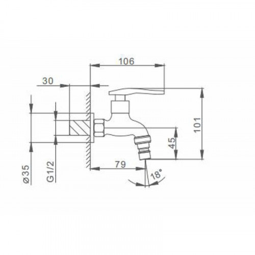 Кран для раковины моно Frap F522