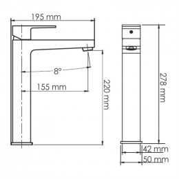 WasserKRAFT Abens 2003H Смеситель для раковины