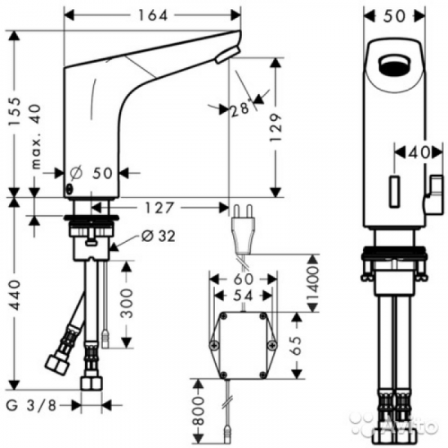 Сенсорный смеситель Hansgrohe Focus 31173000 питание от сети 230 В