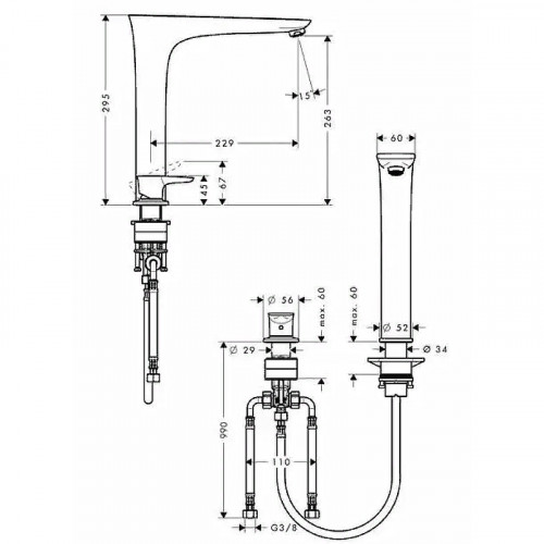 Смеситель для кухни Hansgrohe PuraVida HG 15 812 800 сталь