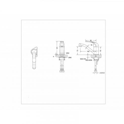 Смеситель универсальный для кухни и умывальника Bravar Fit F1233188CP-RUS