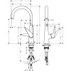 Смеситель для кухни Hansgrohe Talis M51 72812000 хром