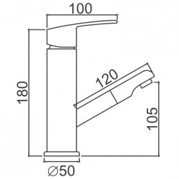 Смеситель для раковины Ledeme L1055-18 хром