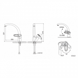 Смеситель для кухни Bravat Loop F7124182CP-RUS
